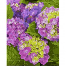 Картина за номерами з алмазною мозаїкою SANTI Яскрава гортензія, 40*50 см.