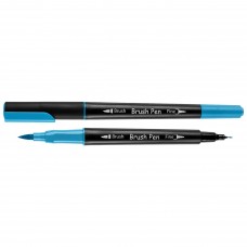 Маркер акварельний SANTI Brush Pen SW-14 блакитний двосторонній