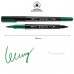 Маркер акварельний SANTI Brush Pen SW-21 темно-зелений двосторонній