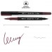 Маркер акварельний SANTI Brush Pen SW-24 сливовий двосторонній