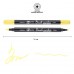 Маркер акварельний SANTI Brush Marker SWB-01 світло-жовтий двосторонній