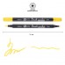 Маркер акварельний SANTI Brush Marker SWB-02 жовтий двосторонній