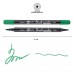 Маркер акварельний SANTI Brush Marker SWB-22 темно-зелений двосторонній
