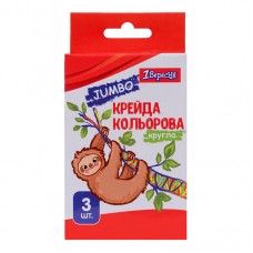 Крейда кольорова 1Вересня Zoo Land, 3 шт, JUMBO