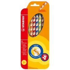 Олівці 6 кол. для правші STABILO EASYcolors