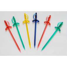 Шпажки пласт. кольорові (50шт. в уп.) /0063/