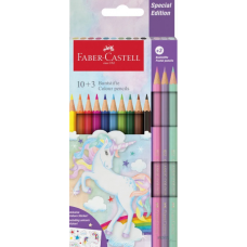 Олівці кольорові 10кол. Faber-Castell 111219 + 3кол. Пастель "UNICORN" /111219/