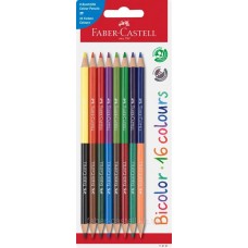 Олівці кольорові 16кол./8шт. Faber-Castell 116197 Set Bicolour, двосторонні у блістері /116197/