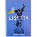 Книга канц. тв.пал. А4  96арк # офс. AXENT 8422-551-A Liberty, синя (10) /8422-551-A/