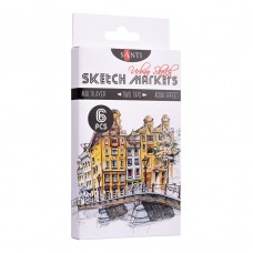 Набір маркерів "SANTI sketch" "Urban Sketch", 6 шт/уп