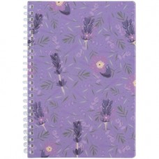 Блокнот AXENT A5 на спір. пласт. обкл.  80арк. 8033-2-A Lavender 2 /8033-2-A/