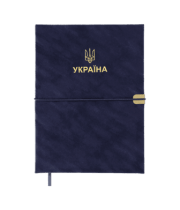 Щоденник датований 2025 BUROMAX А5 PATRIOT VELOUR 21133-02 синій /BM.21133-02/