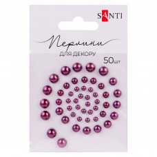 Перлини SANTI 740188 стигла вишня, самоклеючі (50шт.) /740188/