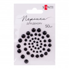 Перлини SANTI 740133 чорні, самоклеючі (50шт.) /740133/