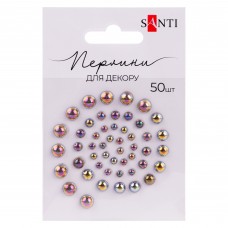 Перлини SANTI 742974 бронза райдужна, самоклеючі (50шт.) /742974/