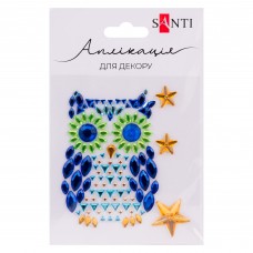 Аплікація SANTI 742989 "Owl" 9,5х8см зі страз самоклеючих /742989/