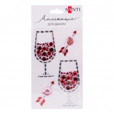 Аплікація SANTI 742990 "Romantic" 9,5х8см зі страз самоклеючих /742990/