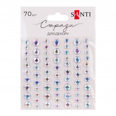 Стрази SANTI 742991 прозорі, самоклеючі (70шт.) /742991/