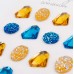 Стрази SANTI 743022 Diamonds сині, жовті, самоклеючі (16шт.) /743022/