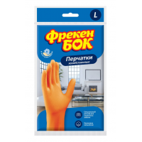 Рукавички гумові Фрекен БОК унів. помаранчеві L (великі)