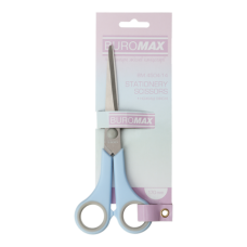 Ножиці BUROMAX 4504-14 17см руч. PASTEL блакитні, з гумов. вставками (12) /BM.4504-14/