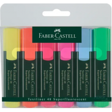Набір маркерів текст. 6кол. Faber-Castell 154806 пласт. уп. /154806/