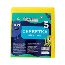 Серветка д/прибирання PROdom віскозна 5шт (80)