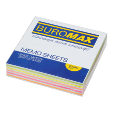 Папір для нотаток кольор. BUROMAX 9*9*2см, до 220арк. не скл. ЛЮКС "ЗЕБРА" NEON 2259 (132) /BM.2259/