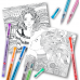 Розмальовка-антистрес SANTI "Чарівні дівчата", 10арк. з гелевими ручками /450160/