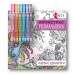 Розмальовка-антистрес SANTI "Міфічні єдинороги", 10арк. з гелевими ручками /450162/