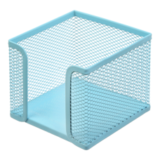 Бокс для паперу метал.BUROMAX 6215-14 100х100х80, PASTEL блакитний (12) /BM.6215-14/