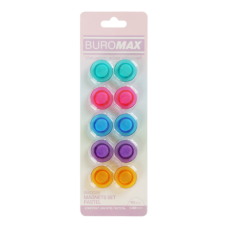 Магніти BUROMAX 10шт. 2см 0035 Пастель (24) /BM.0035/