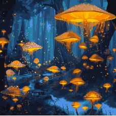 Картина за номерами SANTI Казковий ліс, 40*40см, LED підсвітка