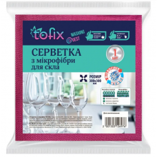 Серветка д/прибирання Tofix мікрофібра, для скла 30*30см