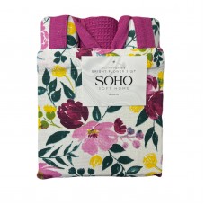 Кухоний набір SOHO BS 88003B Bright Flower (рушники 40x60см* 3шт) в подарунковій уп.