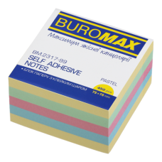 Стікери BUROMAX 75*75 450арк 2317-99 пастел. (12) /BM.2317-99/