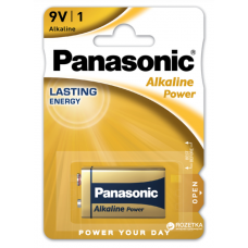Батарейка PANASONIC 6LR61 9V Alkaline Power Bronze 1bl