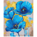 Картина за номерами SANTI Блакитні маки, 40*50см, поталь