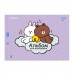 Альбом для малювання YES А4 28 скоба з перфорацією Line Friends
