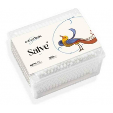 Ватні палички Salve 200шт. прямокутна пласт. уп.