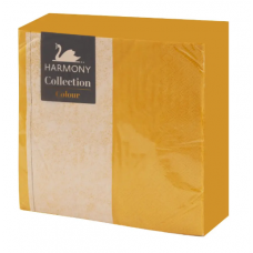 Серветки паперові стол. HARMONY 20шт. Colour Collection 902C40-3, 3-шара, жовті