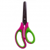 Ножиці дитячі CLASS 4287-12C 133мм ергоном., 2-х кольорові гнучкі прогумовані ручки, рожеві (24) /4287-12C/