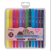 Фломастери YES 12кол. 650573 Pusheen, двосторонні /650573/