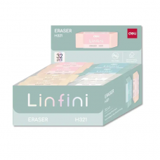 Гумка DELI EH321 Linfini кольорова, прямокутна (54х20х10,5мм) (32) /EH321/