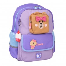 Рюкзак школьный полукаркасный YES Line Friends Pretty Choco S-104