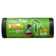 Пакети д/сміття 120л/ 10шт/70х100см LD FRAU TAU (35)