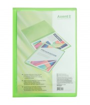 Папка 20 файлів А4, AXENT 1020-26-A прозора зелена (48) /1020-26-A/