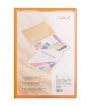 Папка 20 файлів А4, AXENT 1020-25-A прозора помаранчева (48) /1020-25-A/
