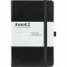 Блокнот AXENT 125*195мм 96арк. Partner чорний, на гумці, крем. папір (лінія) /8308-01-A/