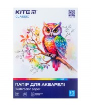 Папір для акварелі А3, 10арк. 200г/м KITE K-268 Classic /K-268/